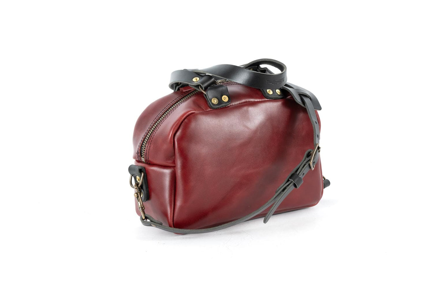 HOFFMAN LEATHER CROSSBODY BAG - OXBLOOD