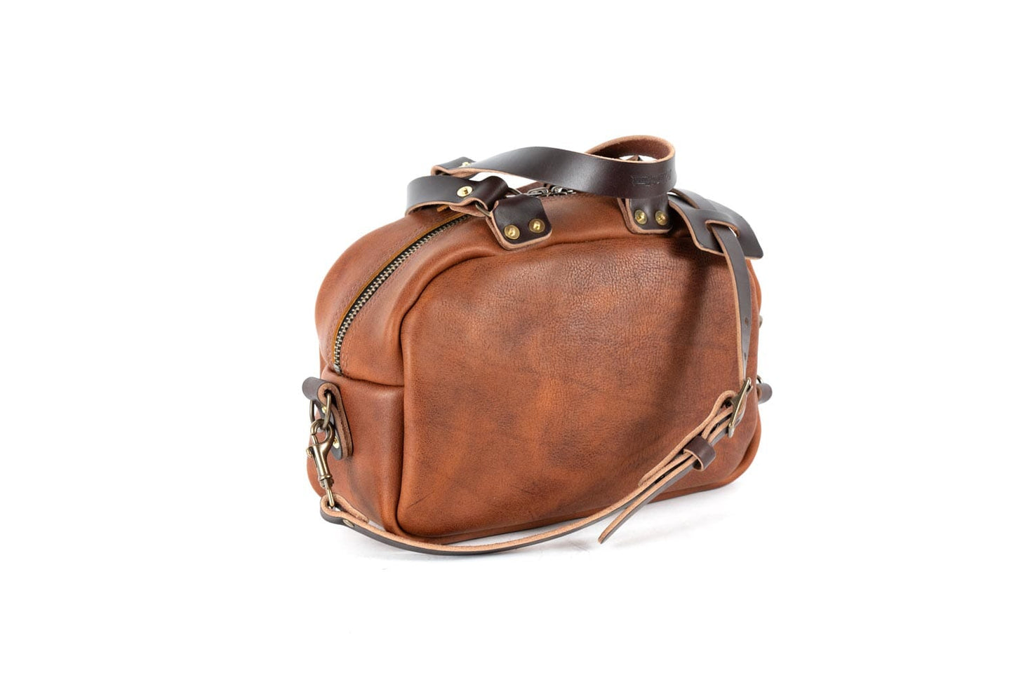 HOFFMAN LEATHER CROSSBODY BAG - GRAPE BISON