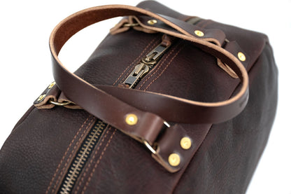 HOFFMAN LEATHER WEEKENDER DUFFLE BAG