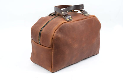 HOFFMAN LEATHER WEEKENDER DUFFLE BAG