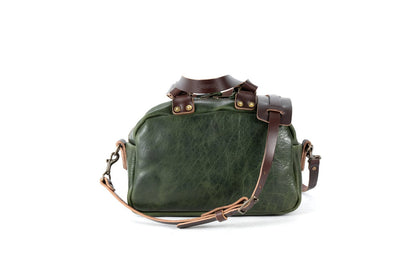 HOFFMAN LEATHER CROSSBODY BAG - JADE BISON