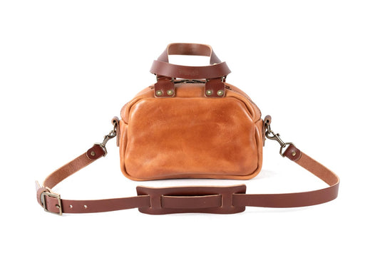 HOFFMAN LEATHER CROSSBODY BAG - MINI - CARAMEL