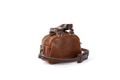 HOFFMAN LEATHER CROSSBODY BAG - MINI - COGNAC BISON