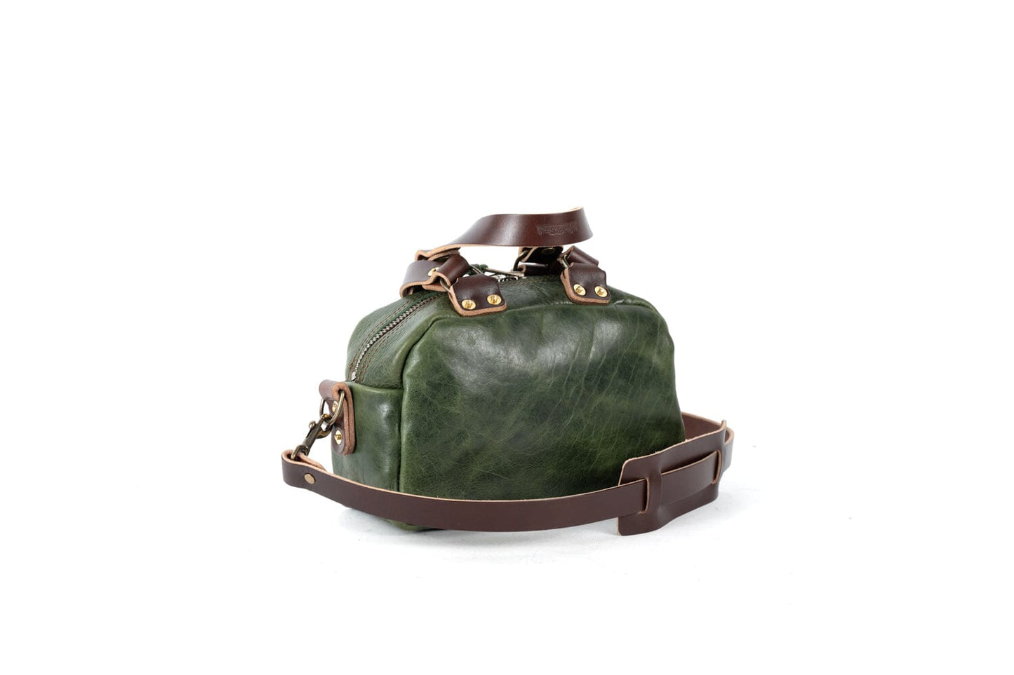 HOFFMAN LEATHER CROSSBODY BAG - MINI - JADE BISON