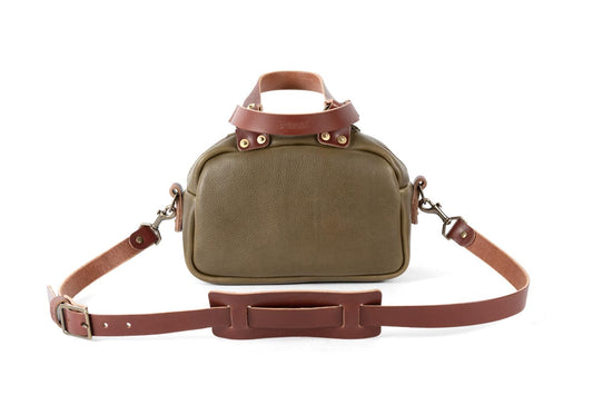 HOFFMAN LEATHER CROSSBODY BAG - MINI - OLIVE