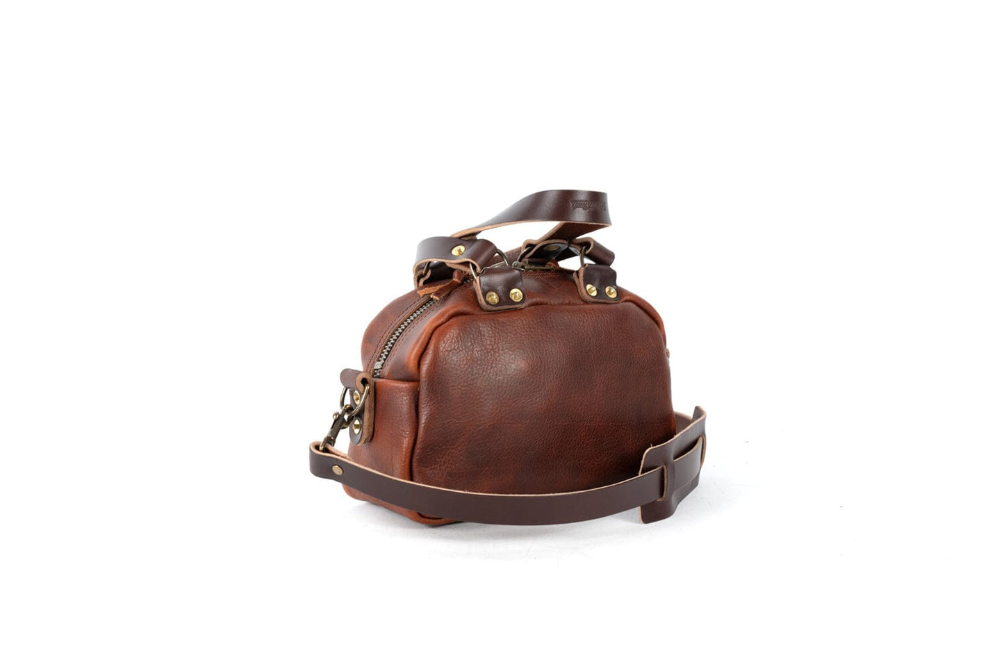 HOFFMAN LEATHER CROSSBODY BAG - MINI - WHISKY BISON