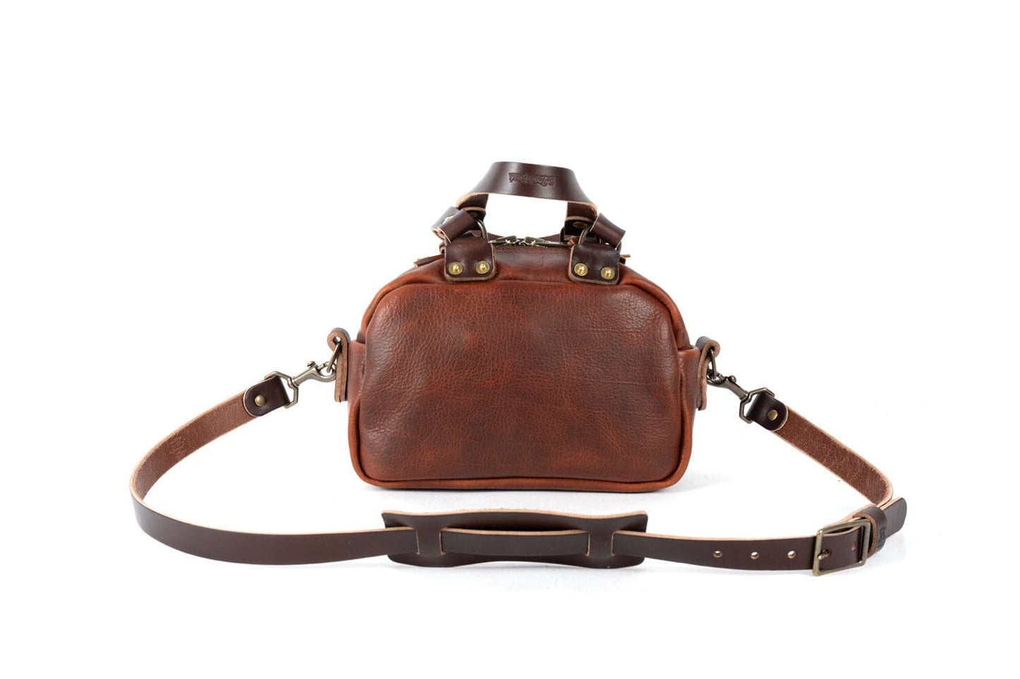 HOFFMAN LEATHER CROSSBODY BAG - MINI - WHISKY BISON