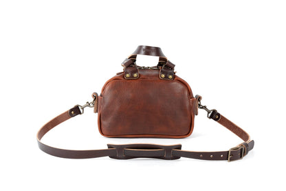 HOFFMAN LEATHER CROSSBODY BAG - MINI - WHISKY BISON