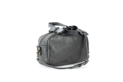 HOFFMAN LEATHER CROSSBODY BAG - RAVEN