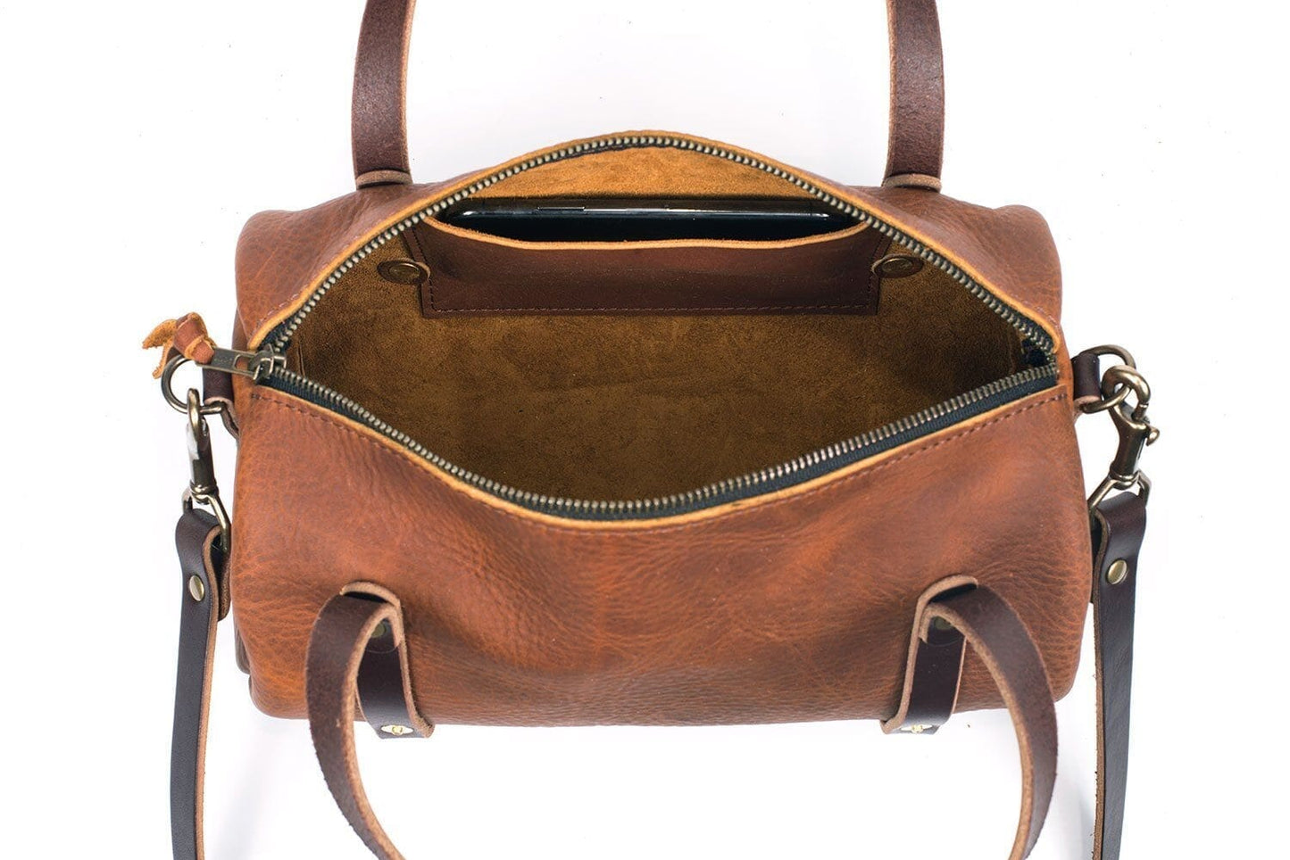 JANE LEATHER CROSSBODY - PINE GREEN BISON