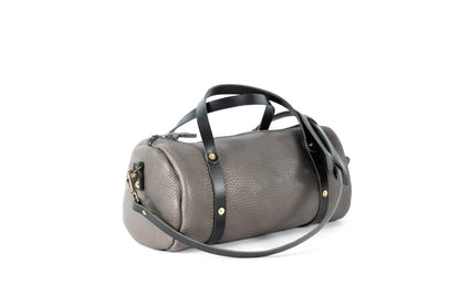 JANE LEATHER CROSSBODY - LARGE - LEAD GRAY