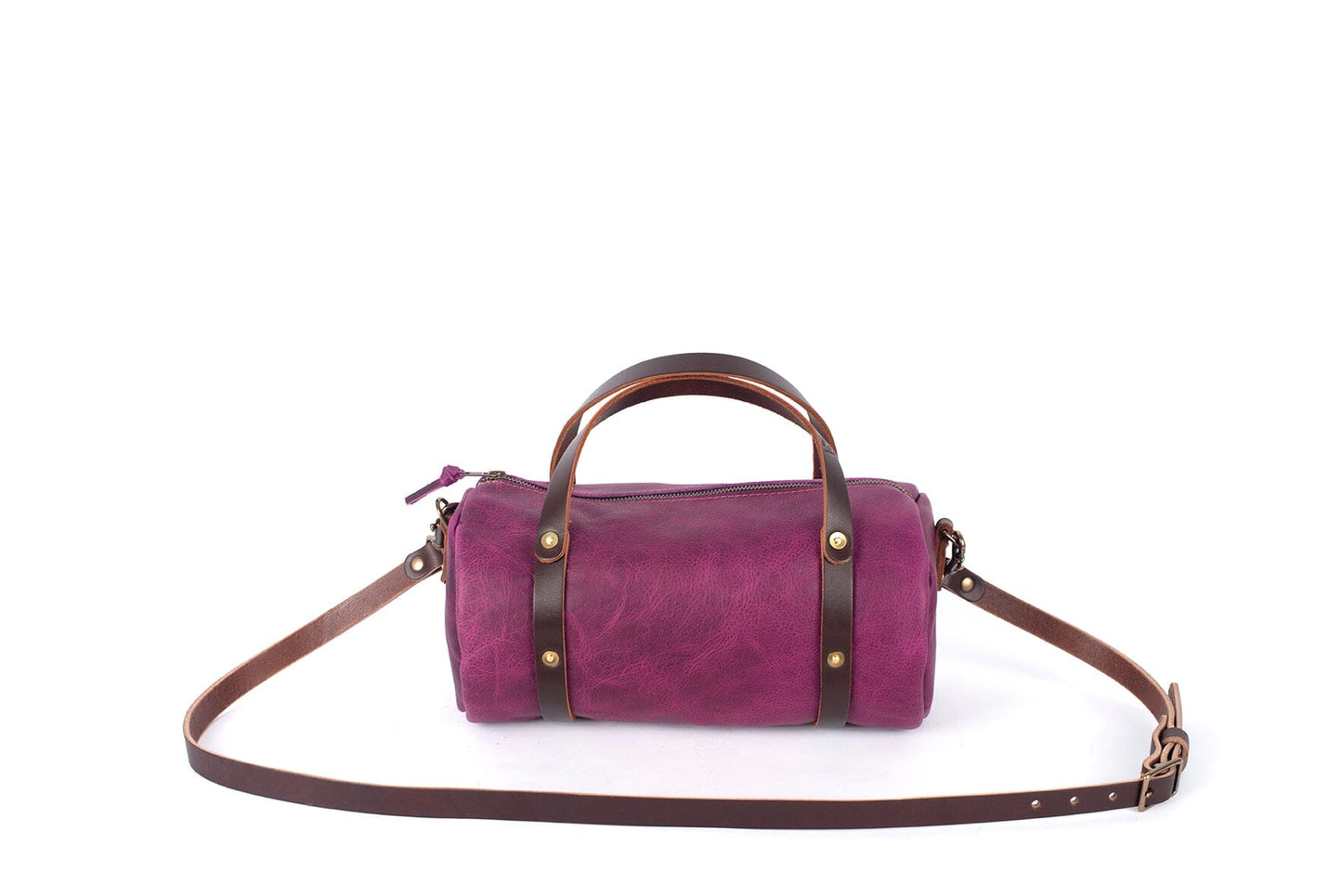 JANE LEATHER CROSSBODY - GRAPE BISON