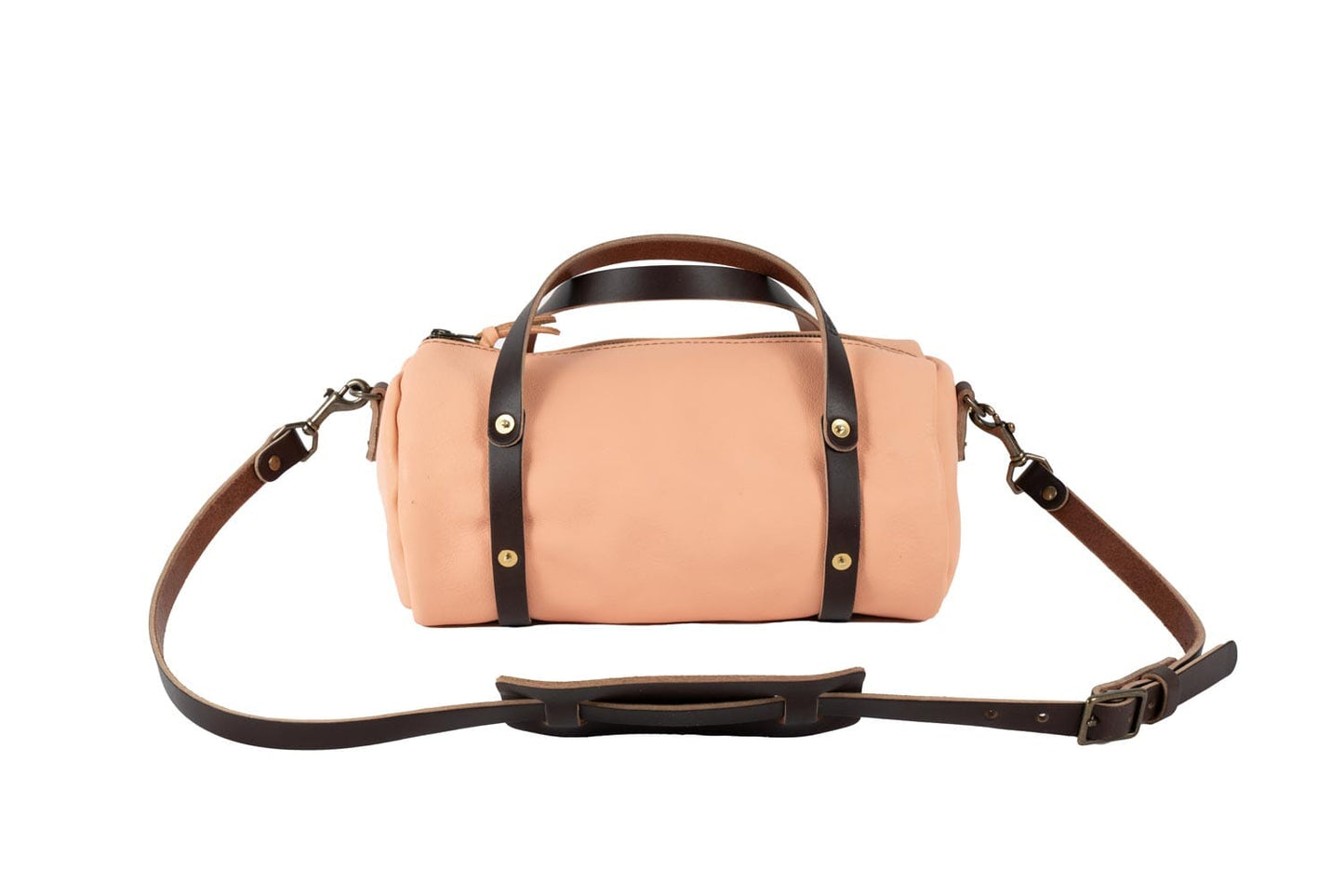 JANE LEATHER CROSSBODY - PEACH FUZZ