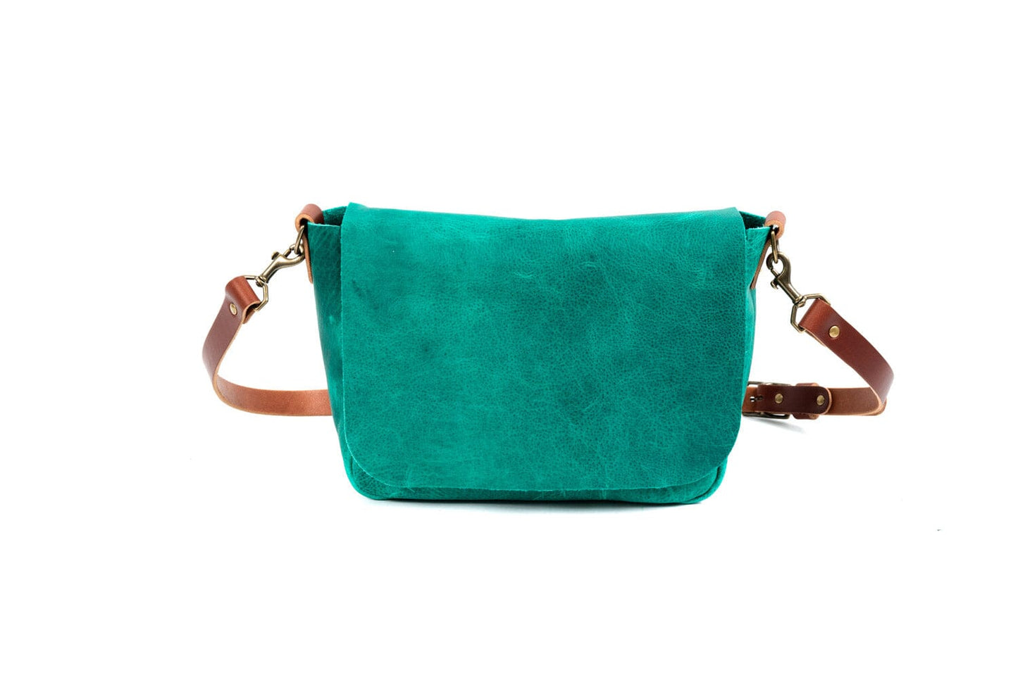 KINDLE LEATHER SATCHEL - PINE GREEN BISON