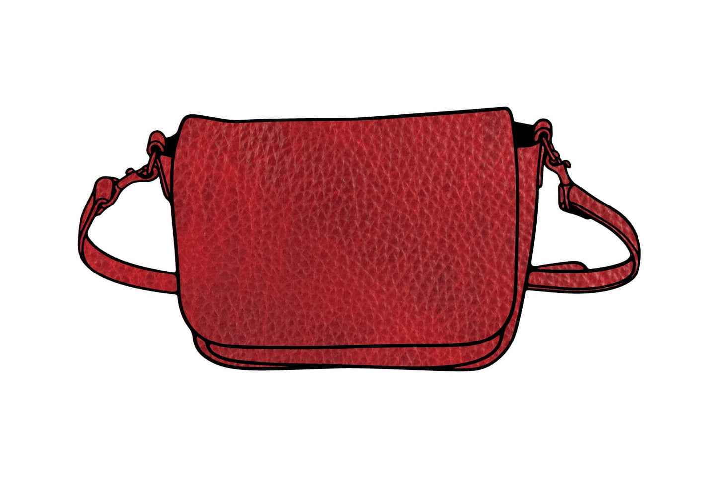 KINDLE LEATHER SATCHEL - CRANBERRY