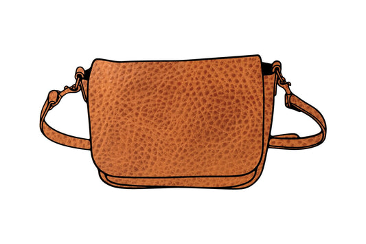 KINDLE LEATHER SATCHEL - HONEY