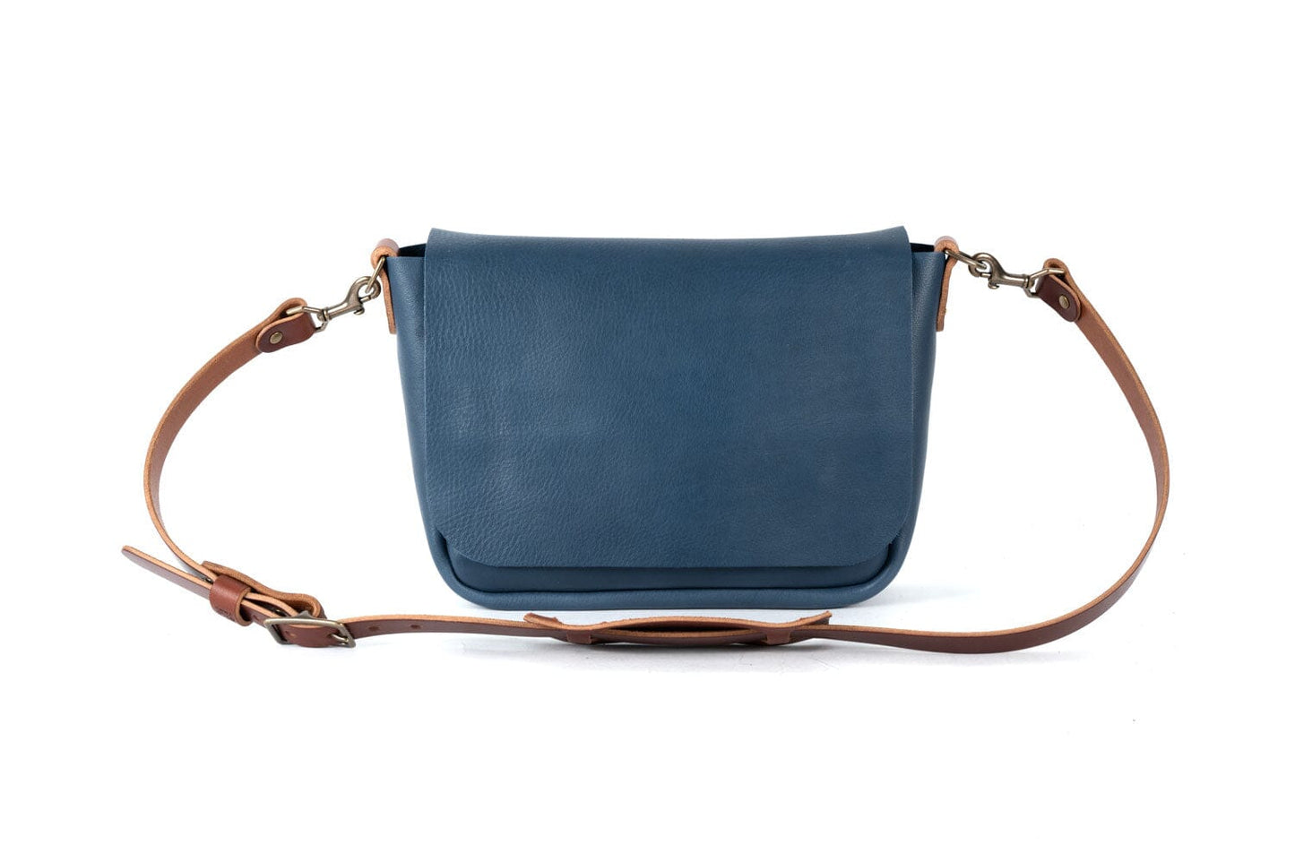 KINDLE LEATHER SATCHEL - SMOKEY BLUE