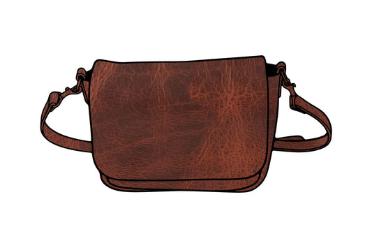 KINDLE LEATHER SATCHEL - WHISKY BISON