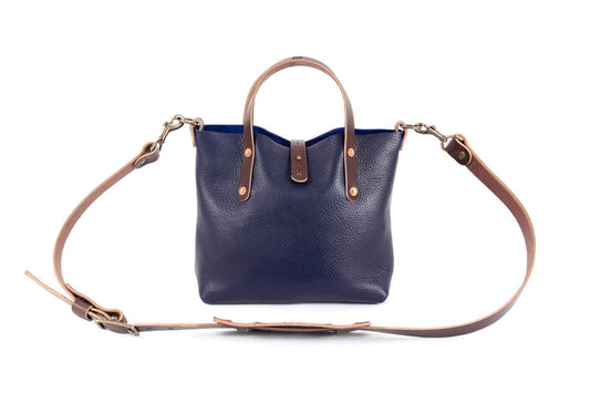 AVERY LEATHER TOTE BAG - MINI CROSSBODY - VIOLET