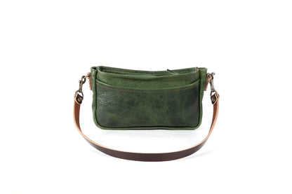 RENNIE LEATHER SHOULDER BAG -  JADE BISON