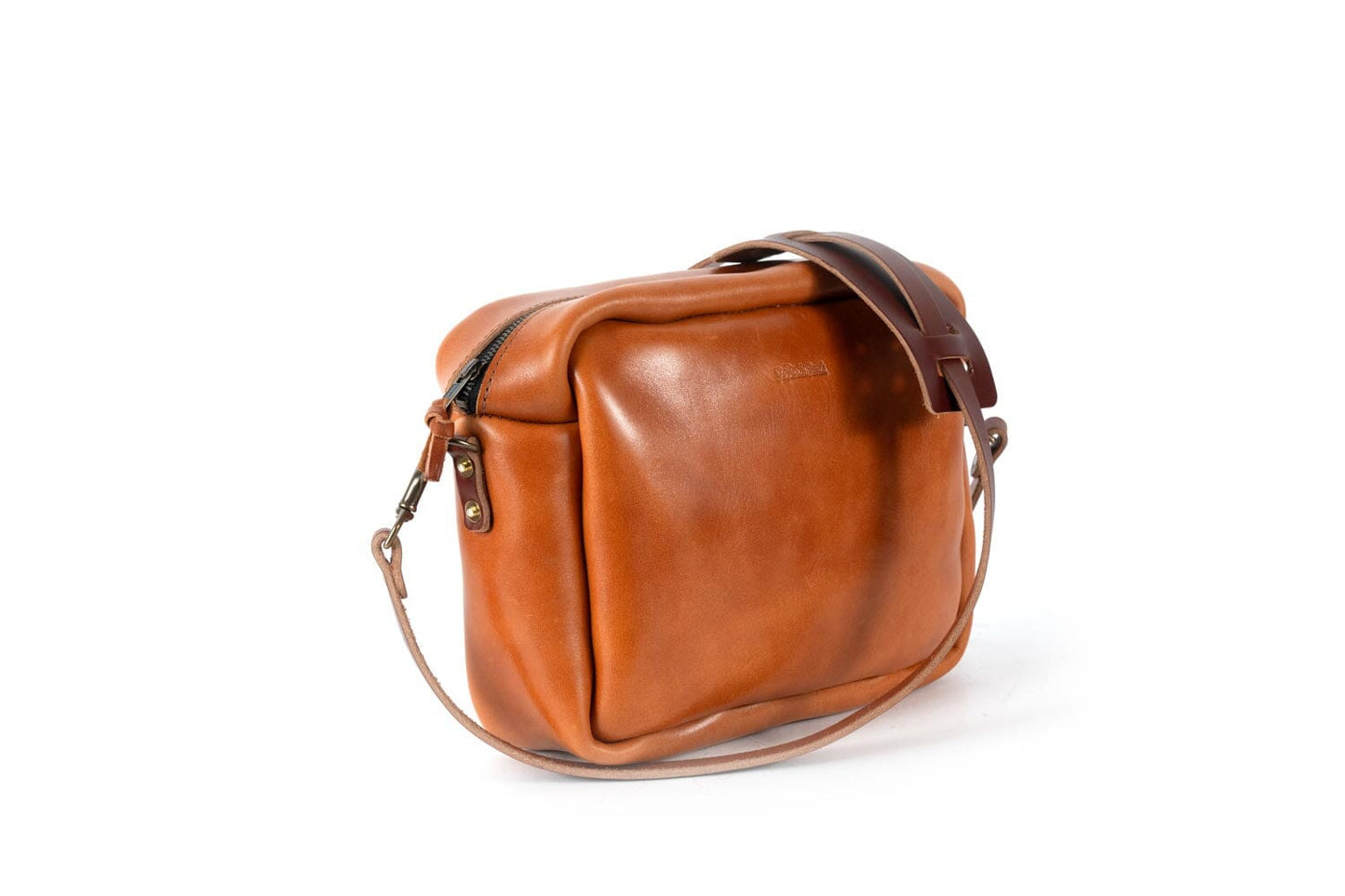 SARAH LEATHER CROSSBODY - LARGE - CARAMEL