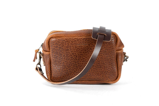 SARAH LEATHER CROSSBODY - LARGE - COGNAC BISON