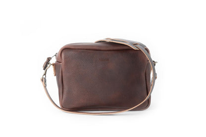 SARAH LEATHER CROSSBODY - LARGE - MOCHA