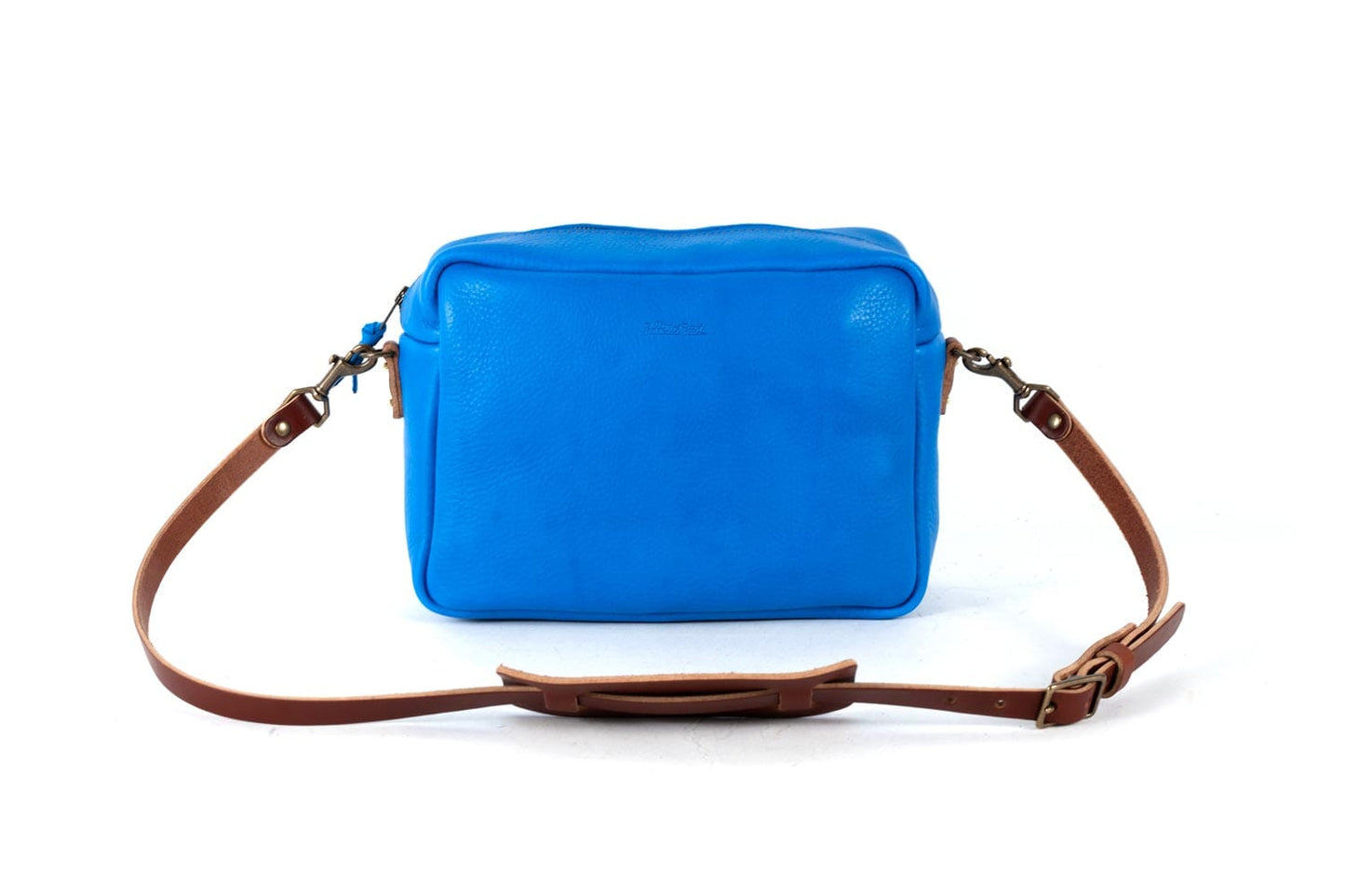 SARAH LEATHER CROSSBODY - LARGE - OCEAN BLUE