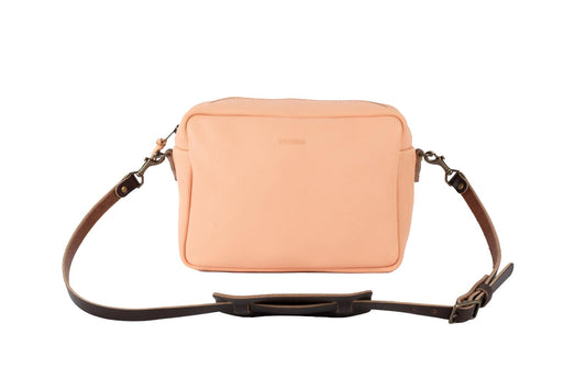 SARAH LEATHER CROSSBODY - LARGE - PEACH FUZZ - IN STOCK