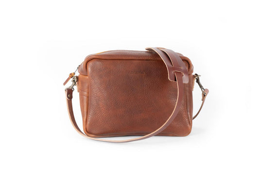 SARAH LEATHER CROSSBODY - MEDIUM - SADDLE - IN STOCK