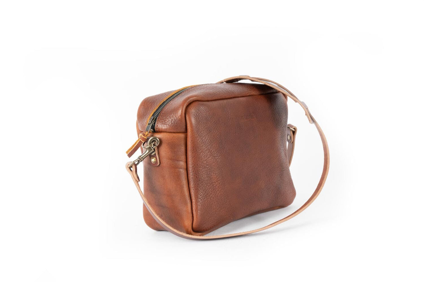 SARAH LEATHER CROSSBODY - LARGE - SADDLE