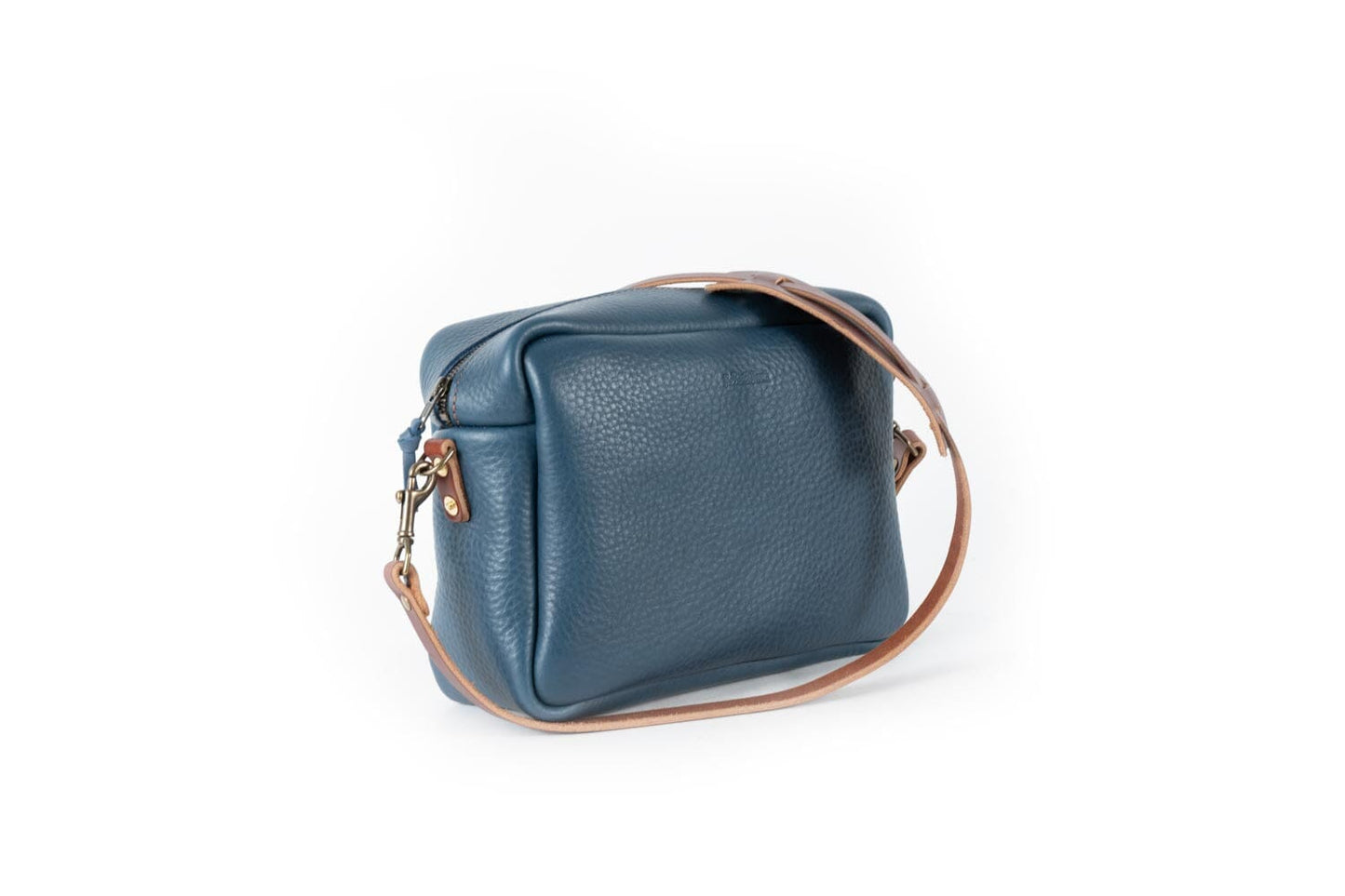 SARAH LEATHER CROSSBODY - LARGE - SMOKEY BLUE - IN STOCK