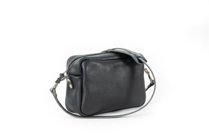 SARAH LEATHER CROSSBODY - MEDIUM - BLACK