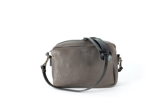 SARAH LEATHER CROSSBODY - MEDIUM - LEAD GRAY - IN STOCK