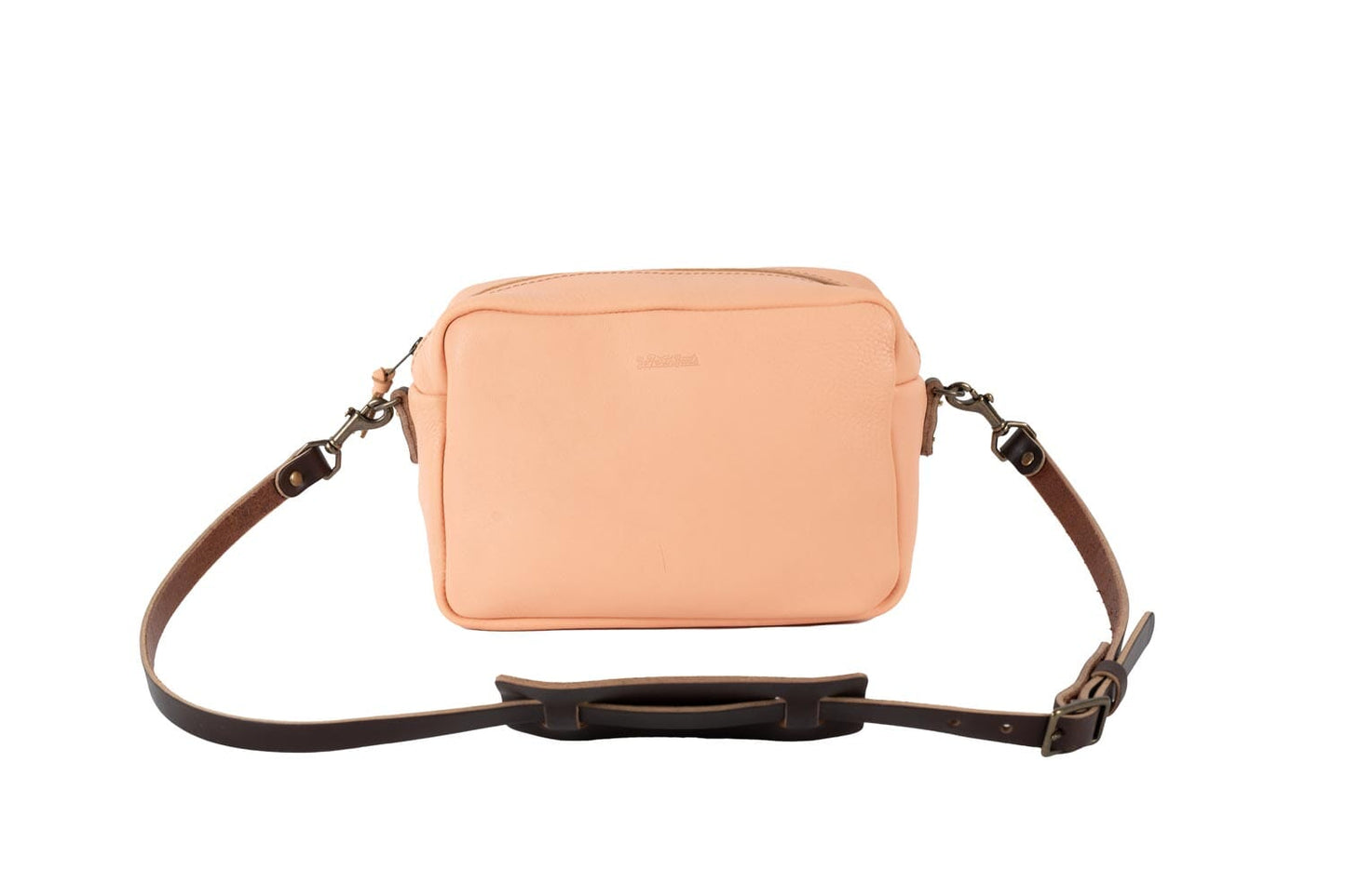 SARAH LEATHER CROSSBODY - MEDIUM - PEACH FUZZ