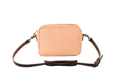 SARAH LEATHER CROSSBODY - MEDIUM - PEACH FUZZ