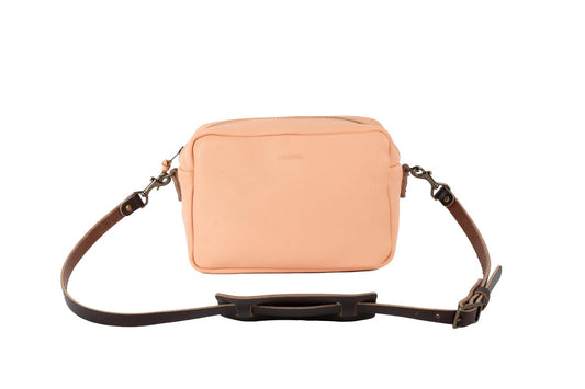 SARAH LEATHER CROSSBODY - MEDIUM - PEACH FUZZ - IN STOCK