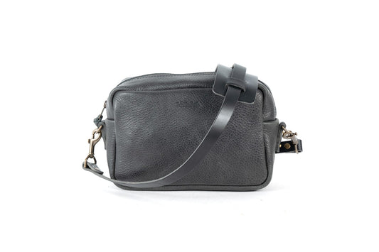 SARAH LEATHER CROSSBODY - MEDIUM - RAVEN