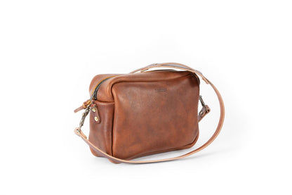 SARAH LEATHER CROSSBODY - MEDIUM - SADDLE - IN STOCK