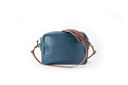 SARAH LEATHER CROSSBODY - MEDIUM - SMOKEY BLUE