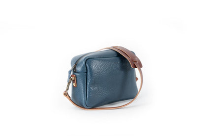 SARAH LEATHER CROSSBODY - MEDIUM - SMOKEY BLUE