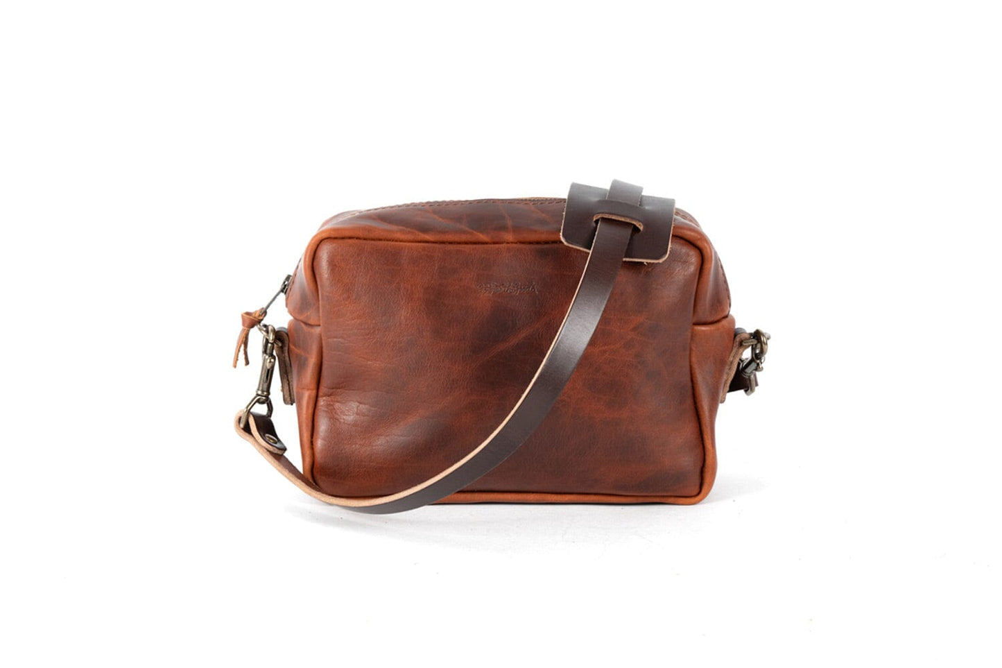 SARAH LEATHER CROSSBODY - MEDIUM - WHISKY BISON