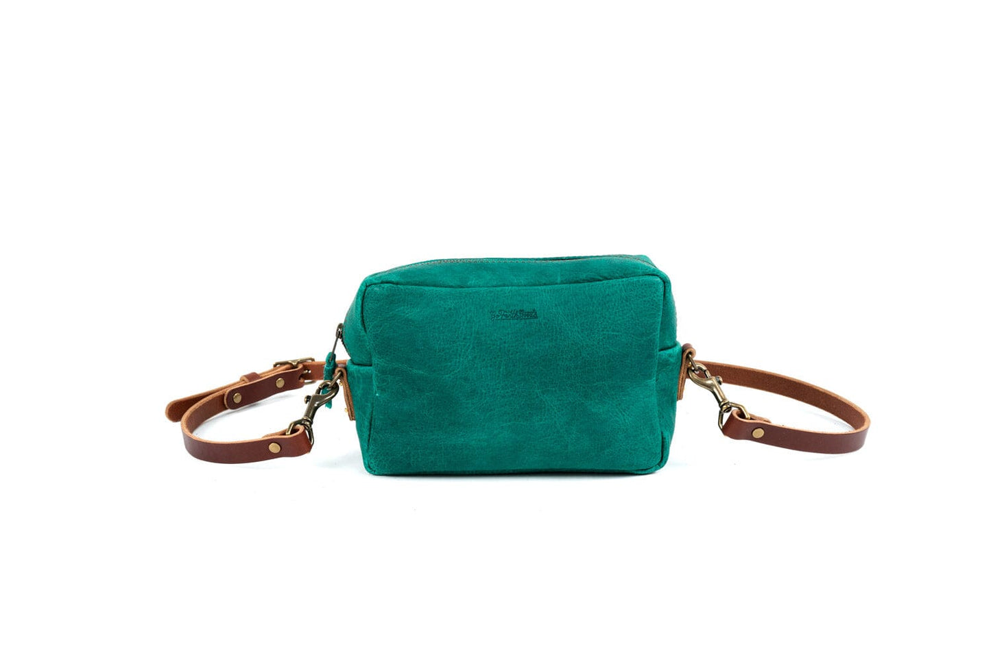 SARAH LEATHER CROSSBODY - PINE GREEN BISON