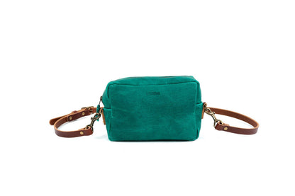 SARAH LEATHER CROSSBODY - PINE GREEN BISON