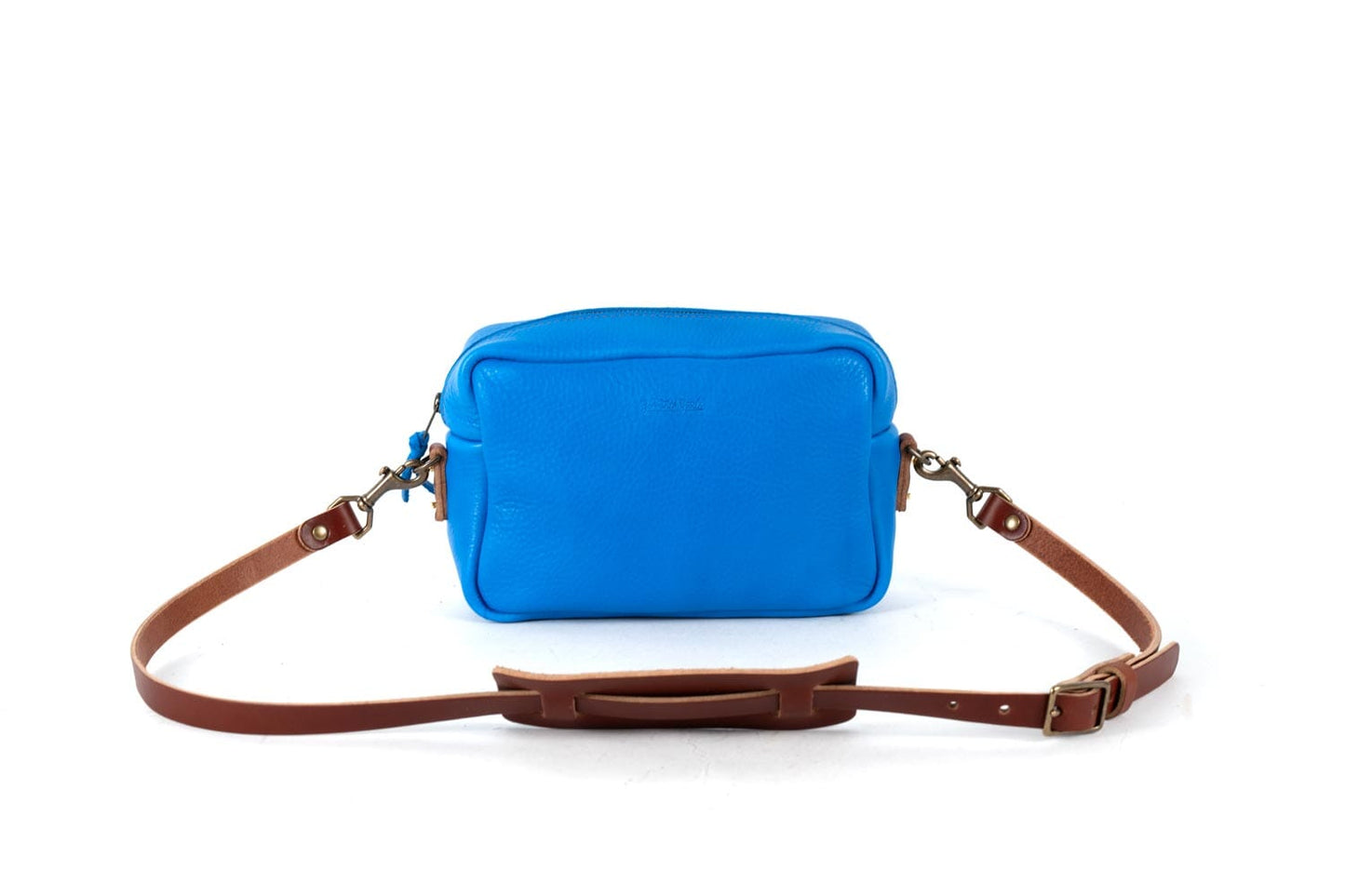 SARAH LEATHER CROSSBODY - OCEAN BLUE