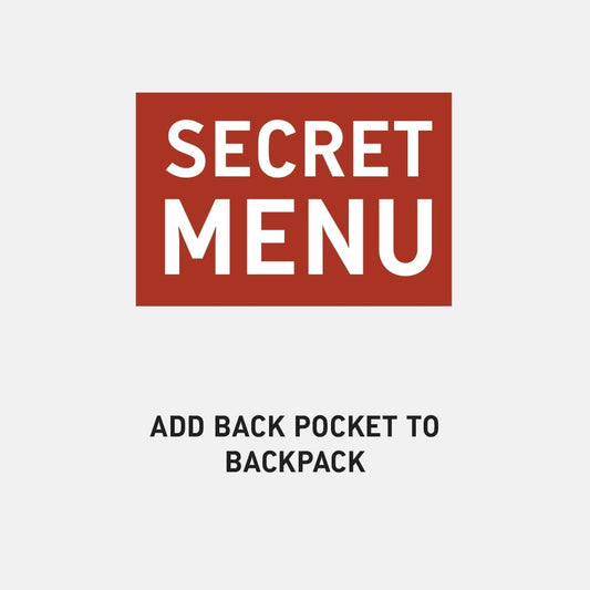 ADD BACK POCKET ON BACKPACK