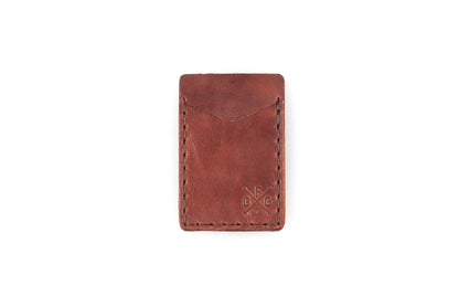 SLIM LEATHER CARD WALLET WITH MAGNETIC MONEY CLIP (READY TO SHIP)