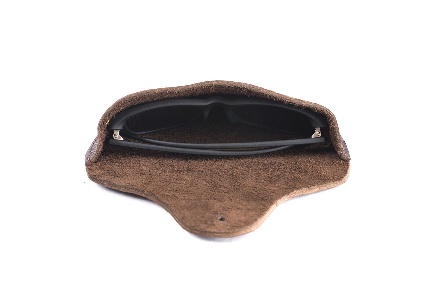 LEATHER SUNGLASS CASE - PINE GREEN BISON - IN STOCK