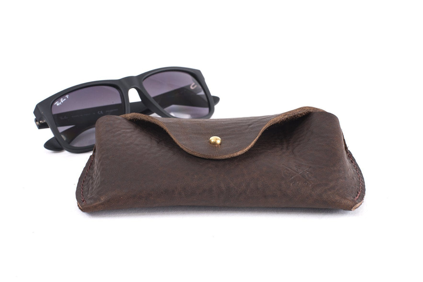 LEATHER SUNGLASS CASE - PINE GREEN BISON - IN STOCK