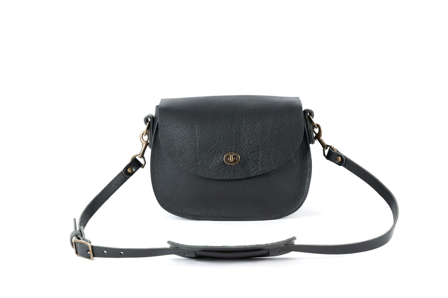 VIVIAN SATCHEL LEATHER CROSSBODY DELUXE - BLACK